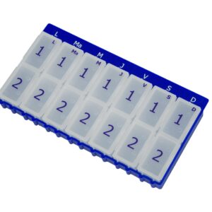 Pastillero semanal dos tomas diarias