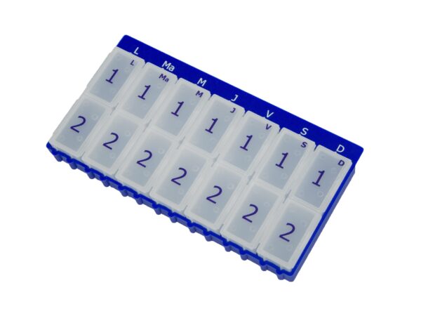 Pastillero semanal dos tomas diarias