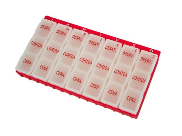 Pastillero tres tomas diarias grande