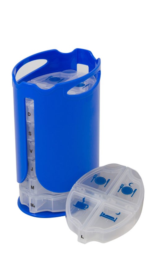 Pastillero semanal cuatro tomas diarias en torre