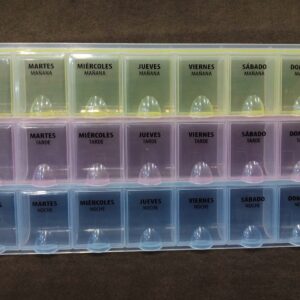 Pastillero semanal 3 tomas multicolor