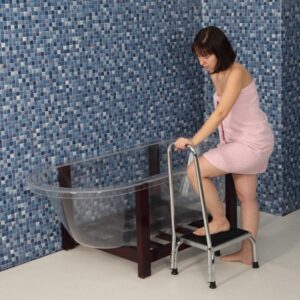 Peldaño con barandilla