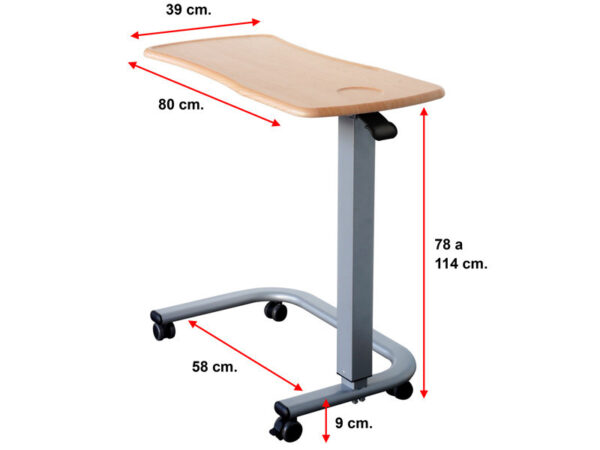 Mesa de cama hidráulica ergonómica