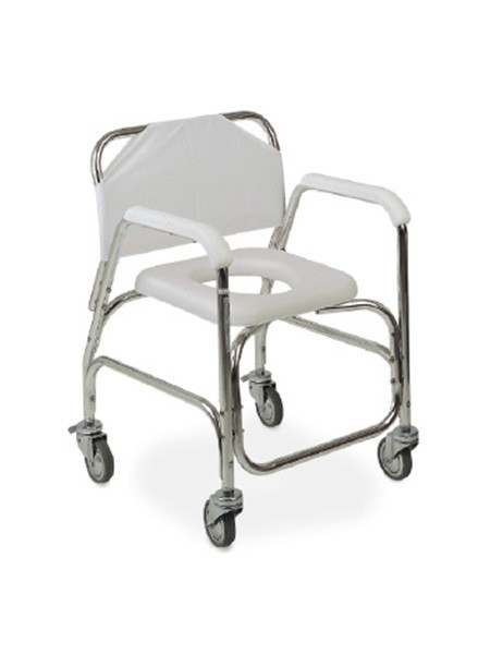 Silla de ducha y WC blanca