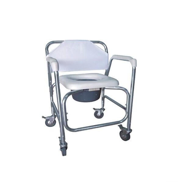 Silla de ducha y WC blanca