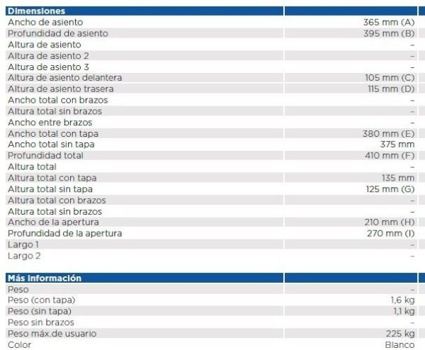 Alza de WC ajustable en altura mod. AT90