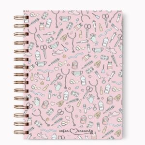 Libreta A5 enfermería rosa