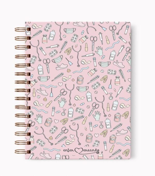 Libreta A5 enfermería rosa
