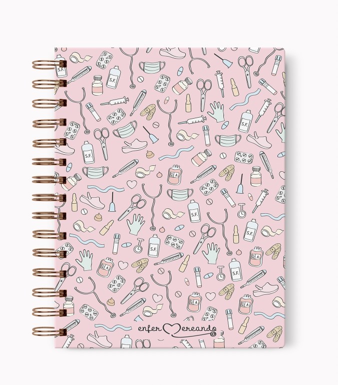 Libreta A5 enfermería rosa