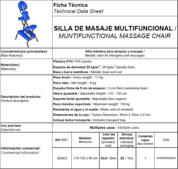 Silla de masaje multifuncional