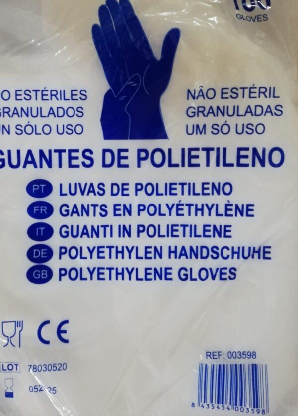 Guantes de plástico desechable