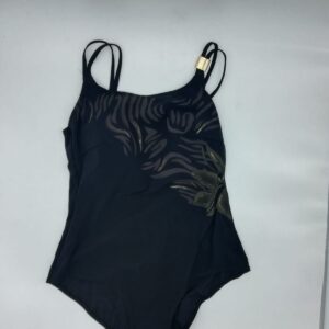 Bañador negro con detalles dorados