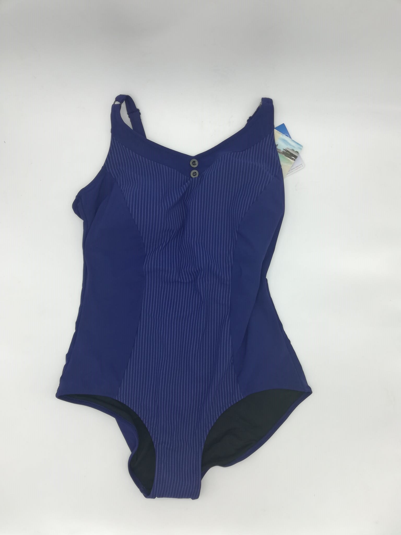 Bañador azul con raya diplomática