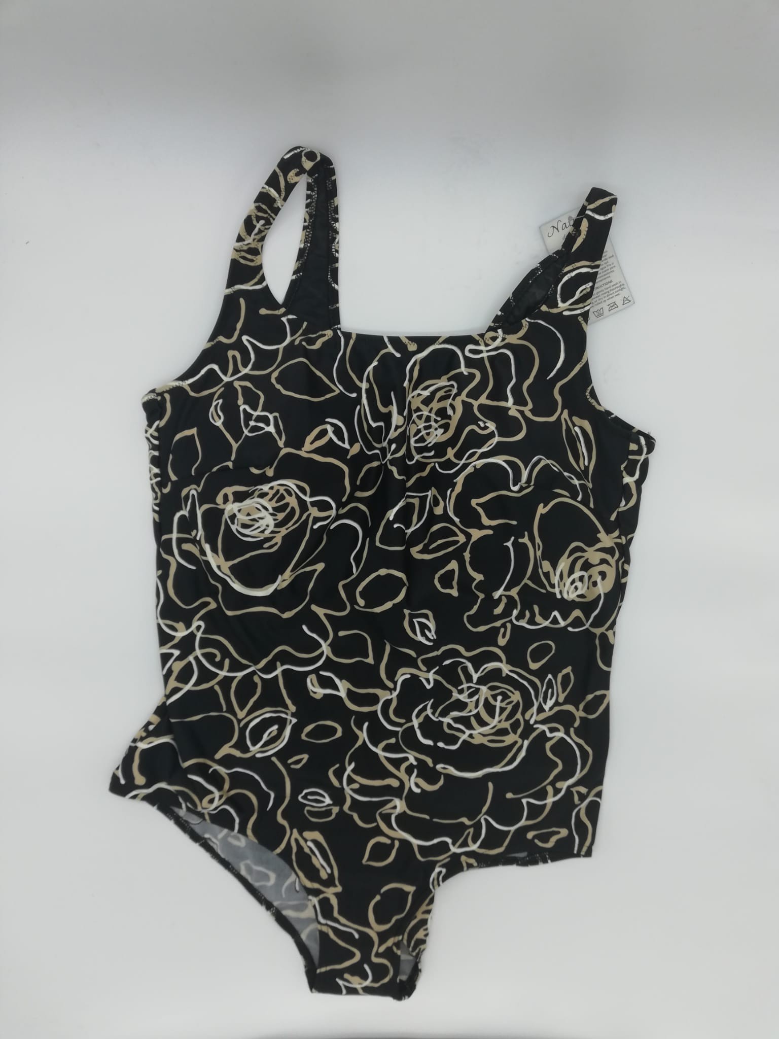 Bañador negro y beige