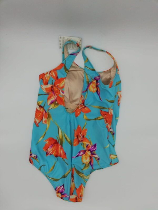 Bañador turquesa con flores