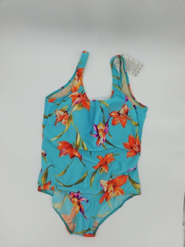 Bañador turquesa con flores