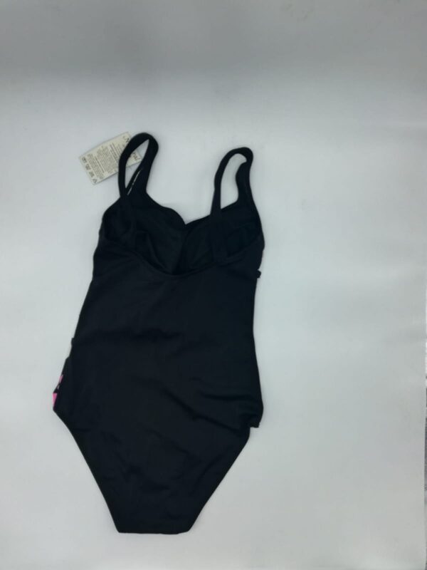 Bañador negro con detalles rosas