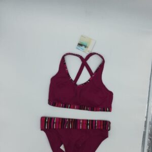 Bikini granate con tirantes cruzados