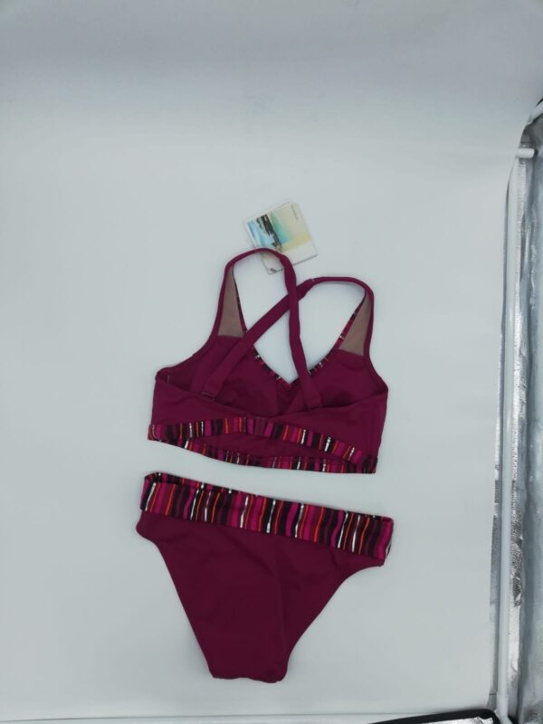 Bikini granate con tirantes cruzados