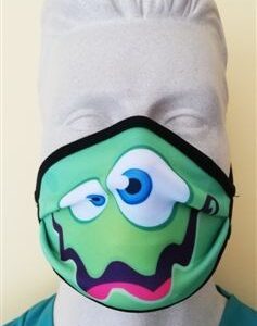 Mascarilla higiénica infantil Monster verde