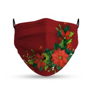 Mascarilla higiénica adulto Flor Navidad
