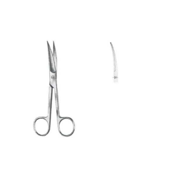 Tijera cirugía curva aguda/aguda 15 cm