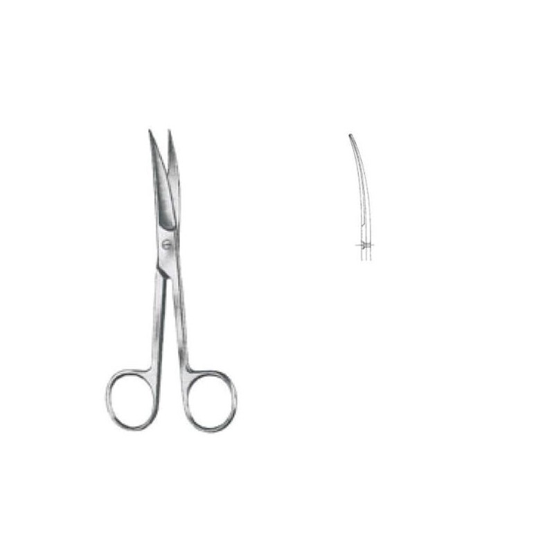 Tijera cirugía curva aguda/aguda 15 cm