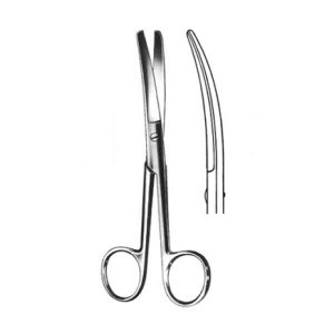 Tijera cirugía curva roma/roma 15 cm