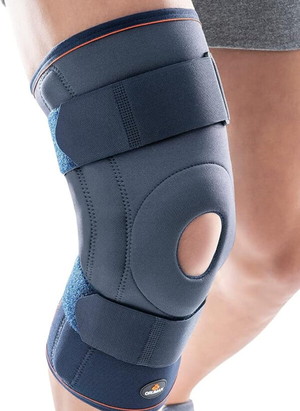 Rodillera neopreno rótula abierta y articulaciones policéntricas