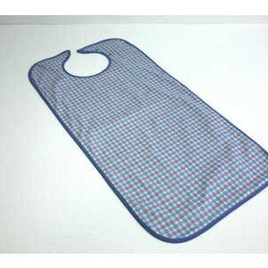 Babero impermeable cuadros rosa