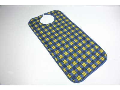 Babero impermeable cuadros amarillos