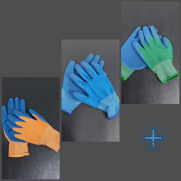 Guantes textiles para prendas de compresión