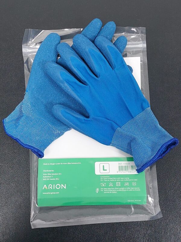 Guantes textiles para prendas de compresión