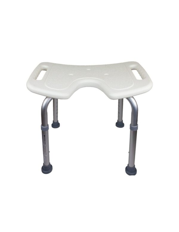 Taburete de ducha con asas y asiento en U
