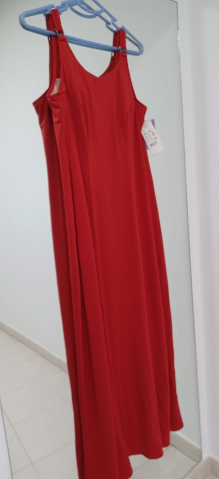 Vestido playero largo rojo