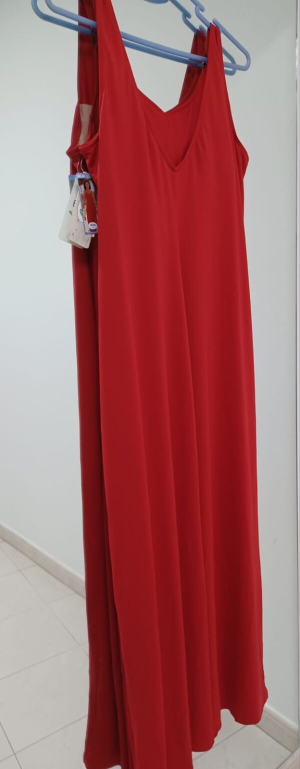 Vestido playero largo rojo