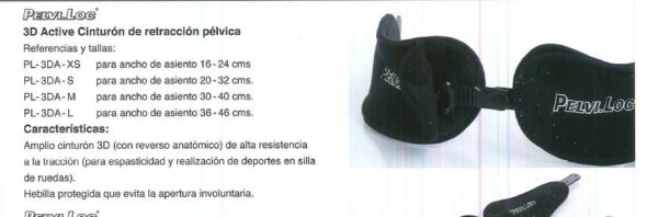 Cinturón de retracción pélvica 3D Active Pelvi.Loc