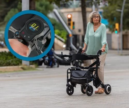 Andador- silla de ruedas eléctrico