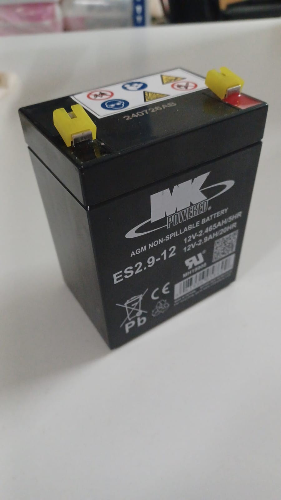 Baterías de plomo 2,9 Ah 12V