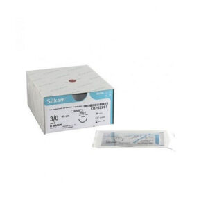 Sutura quirúrgica de seda Silkam no absorbible 3/0